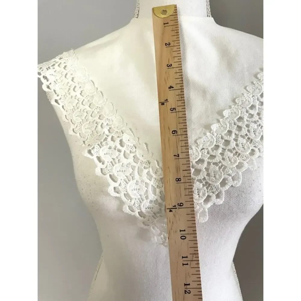 Handmade White Lace Detachable Cape Collar Victorian Cottagecore French Country